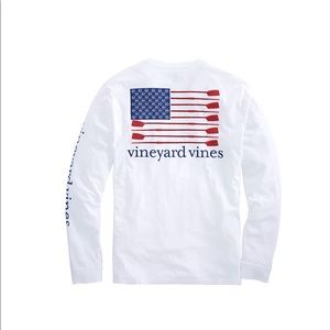 Vineyard Vines Long-Sleeve Rowing Flag Pocket Tee